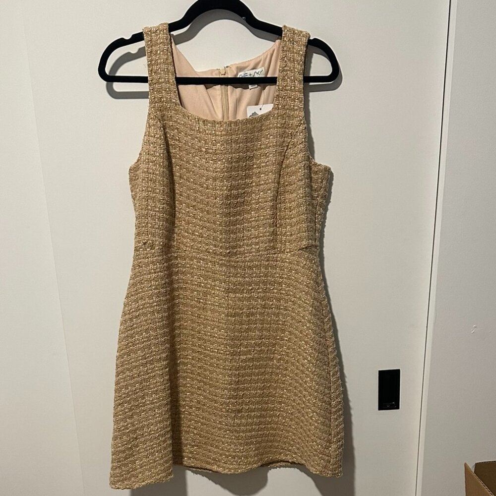 She + Sky Tweed Fit and Flare Dress- large- NWT